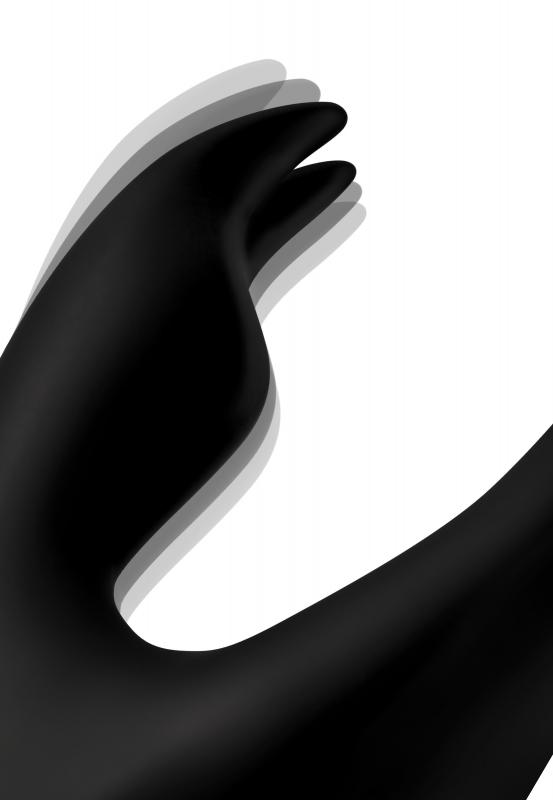 This multifunctional vibrator is a fabulous addition to any ... Wonder Vibes - Bendable Rabbit - Black photo-3
