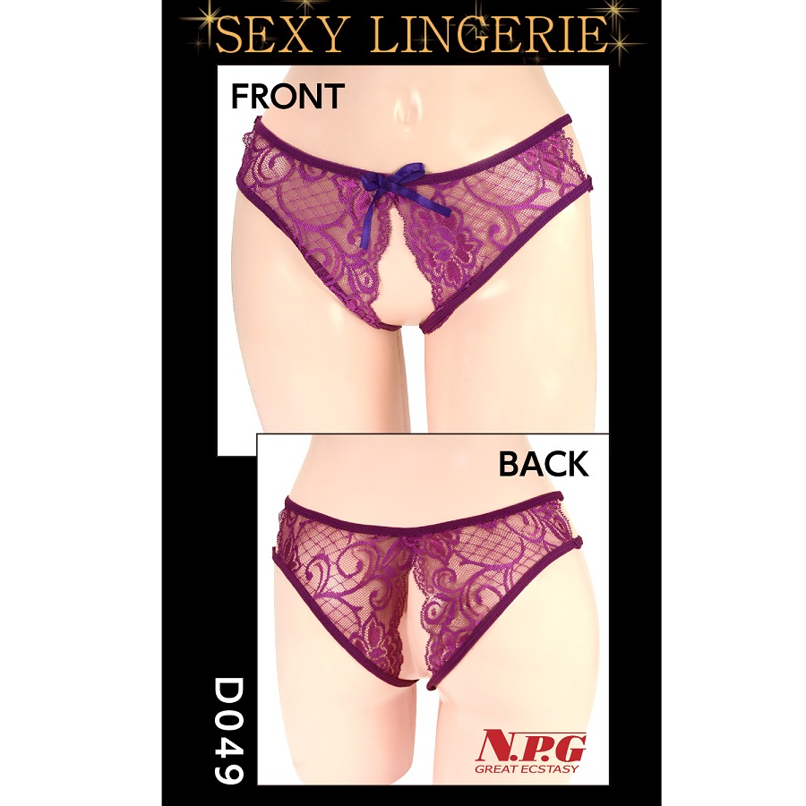 Sexy lace crotchless panties
Women's free size
Accesso... NPG - D049 Crotchless Panties - Purple photo-3