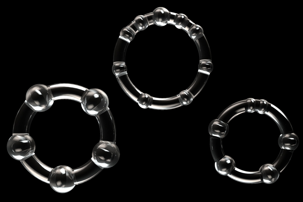 Beaded cockring 3 pcs set
Material: ... Lovetoy - Power Plus Triple Beaded Ring Set - Clear photo-3