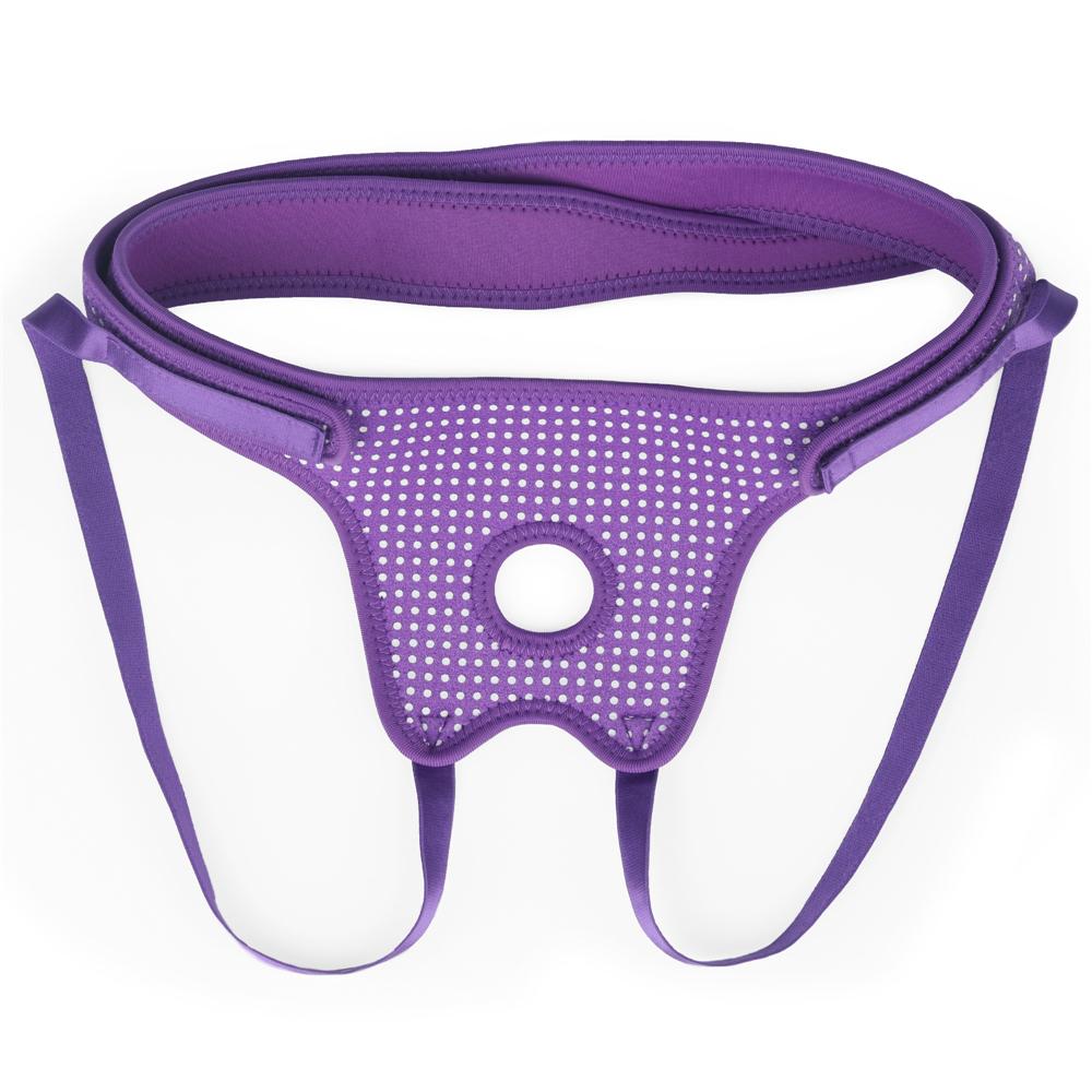 Easy off / Easy on adjustable strap on harness
Designed to f... Lovetoy - Polka Dots Easy Strap-On Harness - Purple photo-4