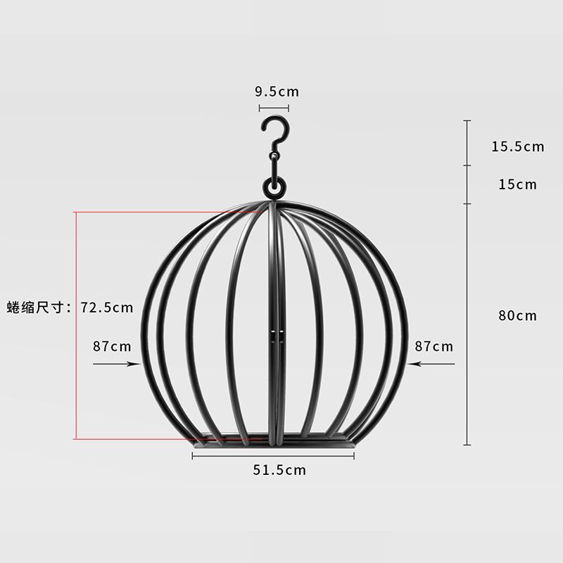 Material: Iron, zinc alloy
Max diameter: 86 cm&n... Roomfun - Suspension Pumpkin Cage photo-6