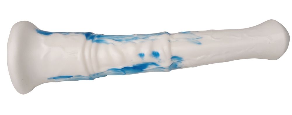 Silicone horse anal dildo, artificial realistic anal plug, s... FAAK - Horse Long Dildo - White/Blue photo-9