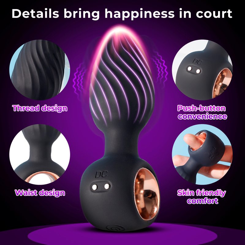 This extremely cost-effective twisted anal plug is ideal for... Secwell - Aisi Twist Butt Plug - Black photo-5