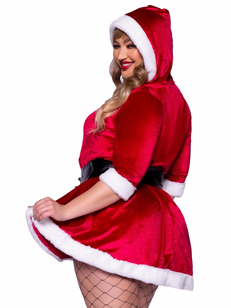 Ho Ho Ho, this Christmas dress is Santa's favorite! The ... Leg Avenue - Mrs Claus Costume - Red - 1X-2X photo-2