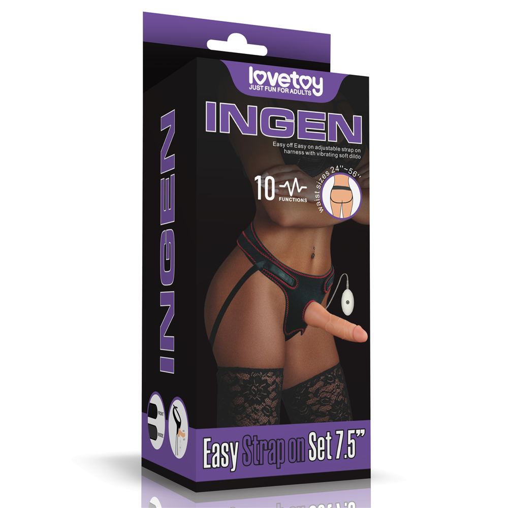 Built to deliver the most lifelike satisfaction, the vibrati... Lovetoy - 7.5" Vibro Easy Strapon Set photo-21