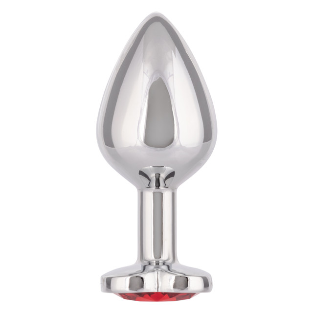 Introducing the Jewel Large Ruby Heart Plug, a captivating a... CEN - Jewel Ruby Heart Anal Plug L - Red photo-3