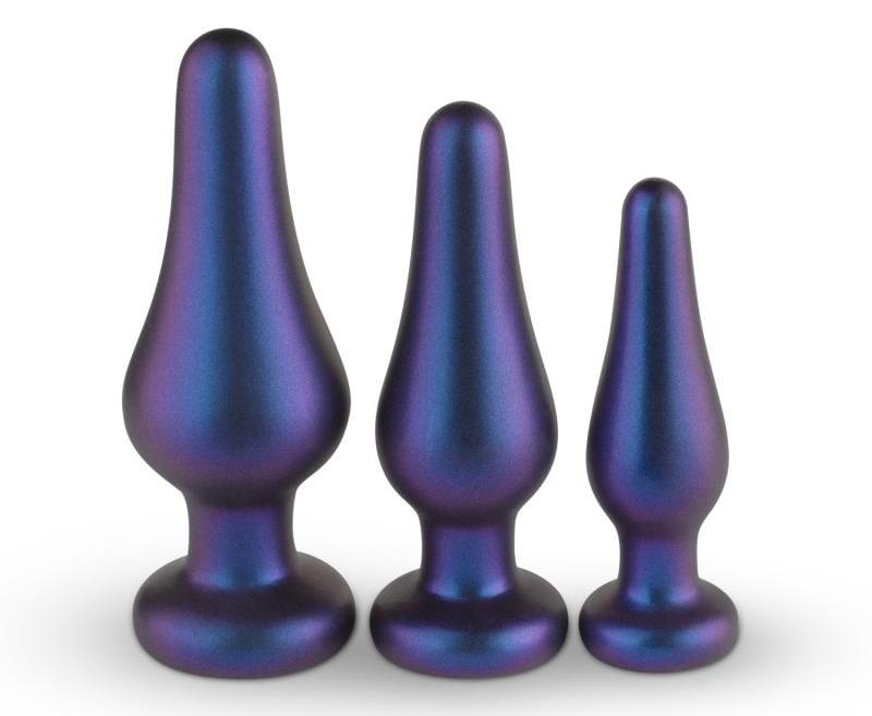 If you're new to anal stimulation or you want to experim... Hueman - Comets Butt Plug Set - Purple photo-4