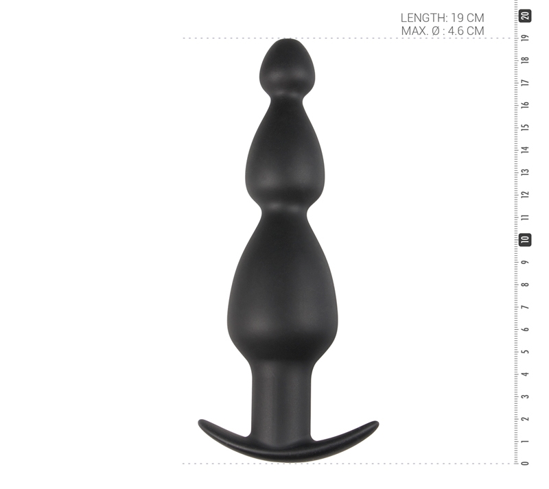 This black butt plug from the Sinner Gear collection is holl... Sinner Gear - Long Hollow Butt Plug - Black photo-4
