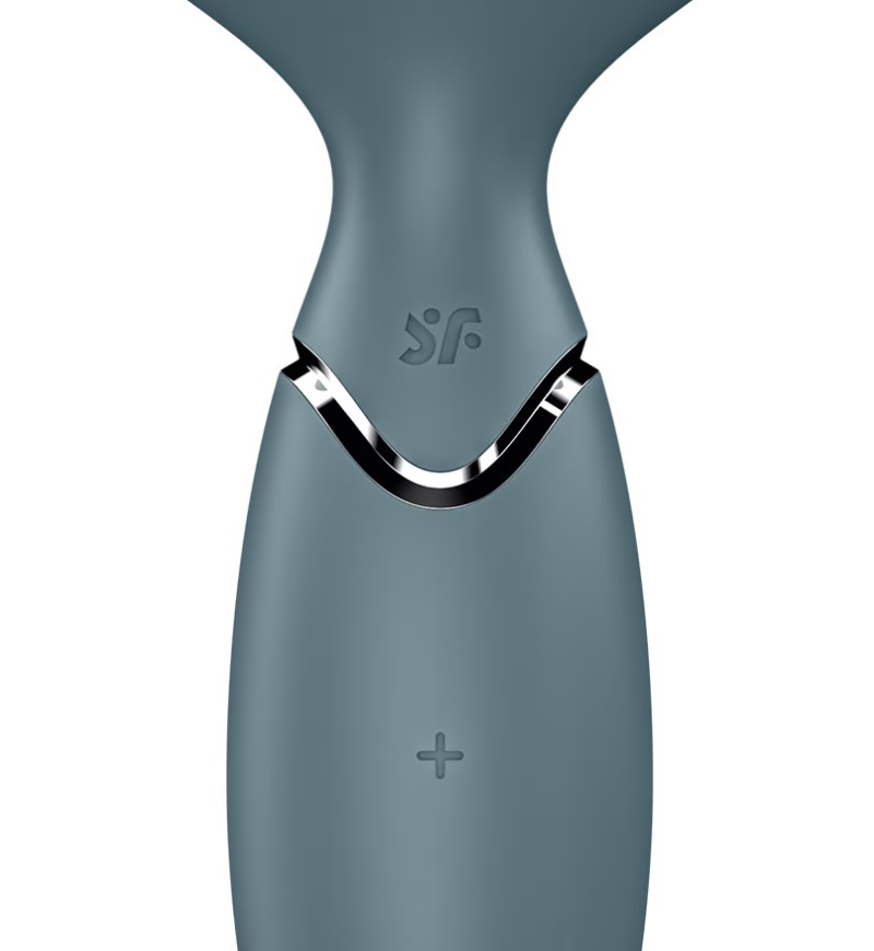 With the Satisfyer Mini Wand-er made of silicone, you can st... Satisfyer - Mini Wand-er Massager - Grey photo-3