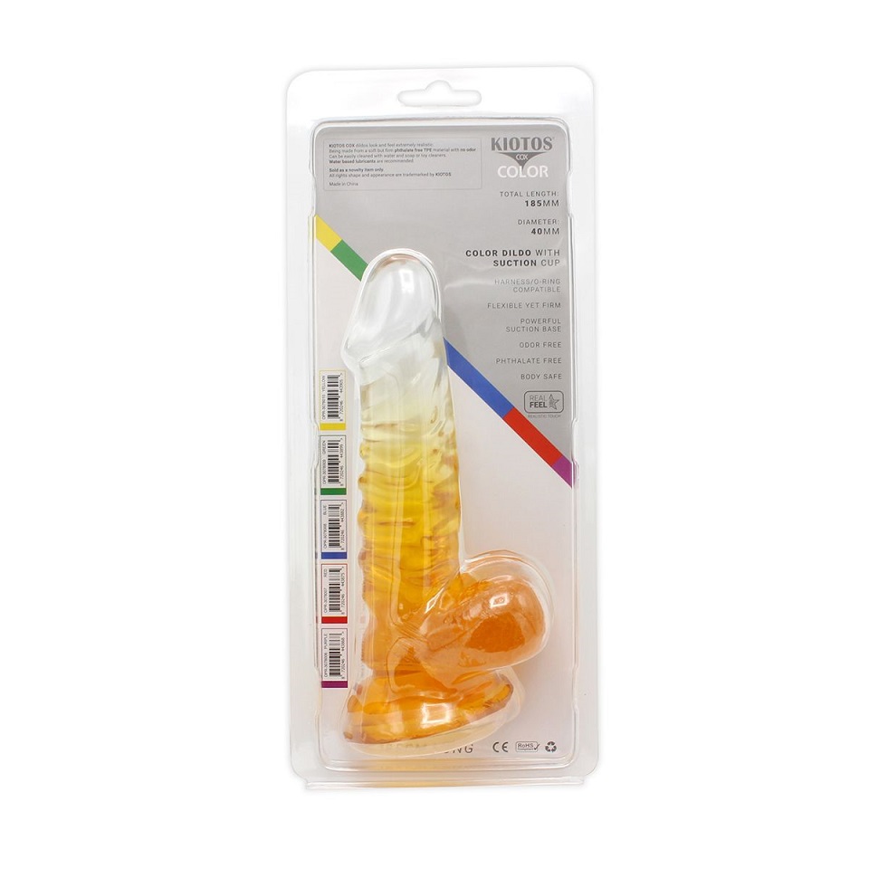 This unique transparent dildo features a stunning yellow col... Kiotos - Spiral Dildo 02 - Yellow photo-10