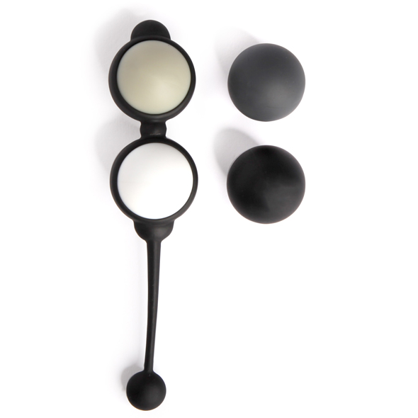 Tone your pelvic floor and enjoy delicious internal stimulat... Fifty Shades of Grey - Beyond Aroused Kegel Balls Set - Grey/Black photo-3
