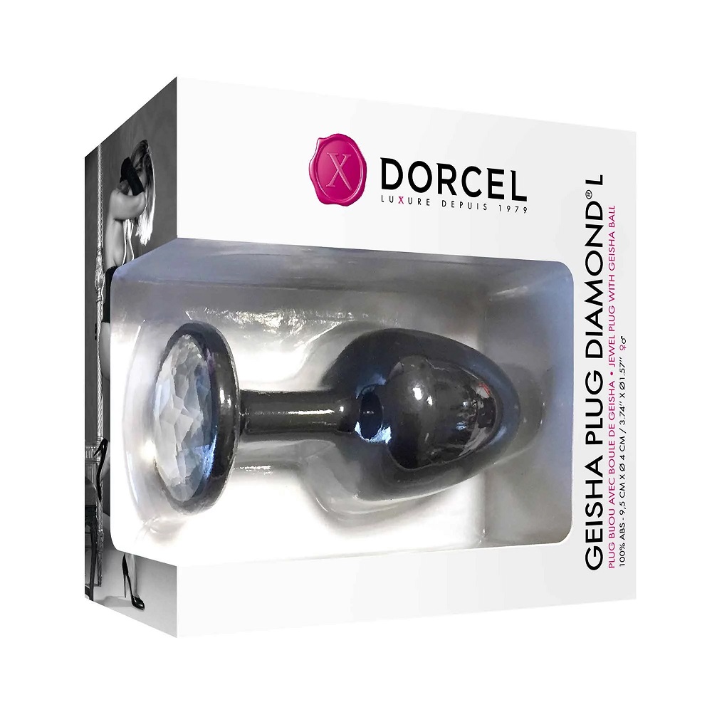 This anal plug integrates technology with Geisha balls. The ... Dorcel - Geisha Diamond Anal Plug L - Black photo-5
