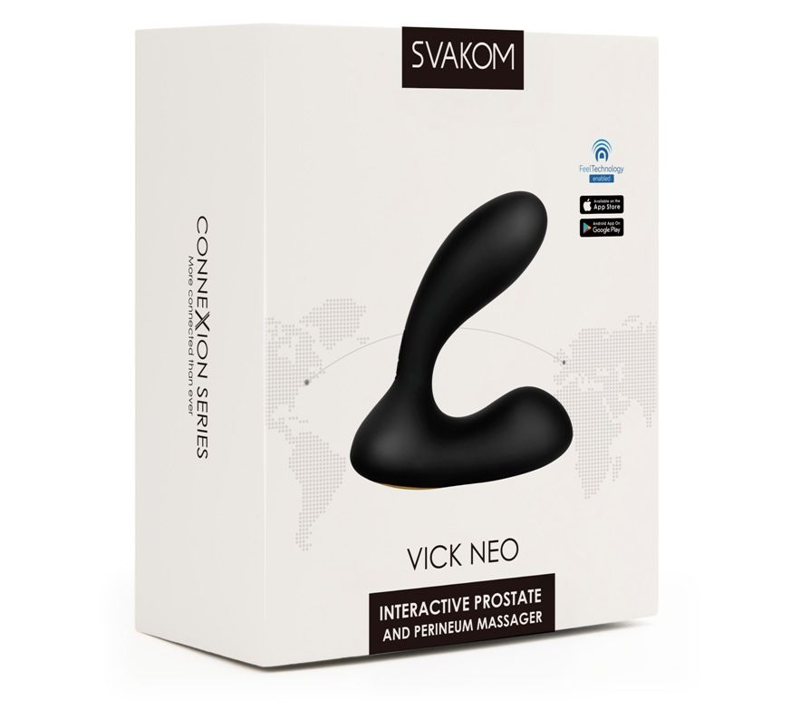 Long distance APP-controlled technology. Allows you to e... SVAKOM - Vick Neo Interactive Prostate Vibrator - Black photo-17