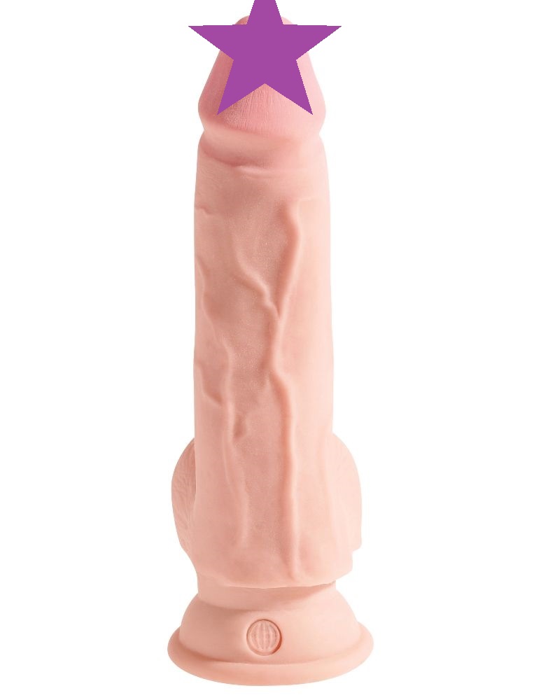 The King Cock Plus Triple Density dildo has a stiff inner sh... King Cock - Triple Density w Balls 7.5" - Flesh photo-2