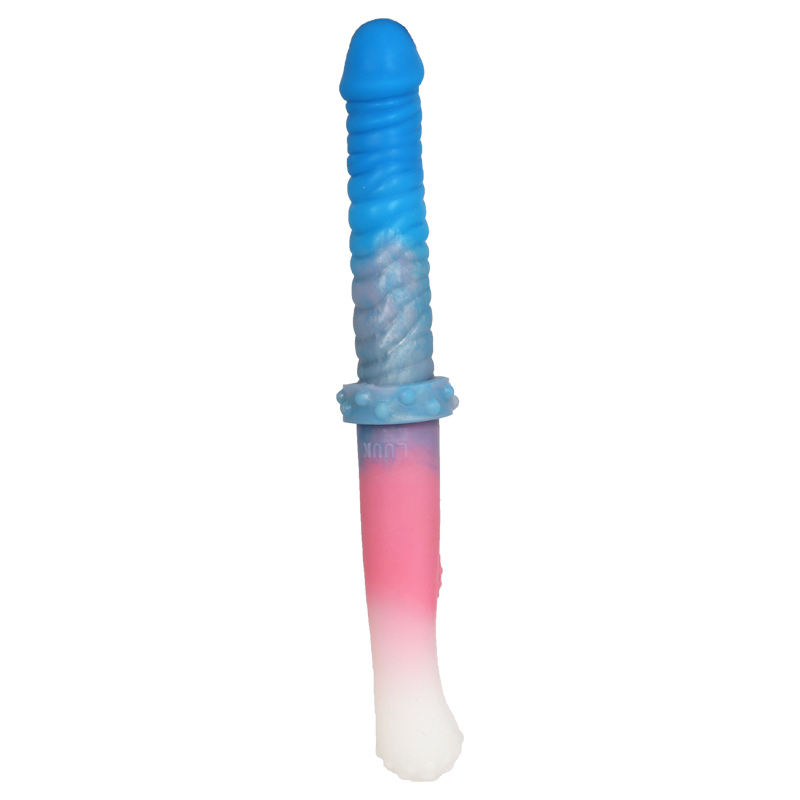 The simulated glans combined with the convex glans, the doub... FAAK - Convex Glans Double Dildo - Macaron photo-2