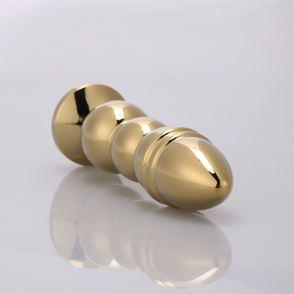 MT - 後庭塞 139x35mm - 金色/紅色 照片-4