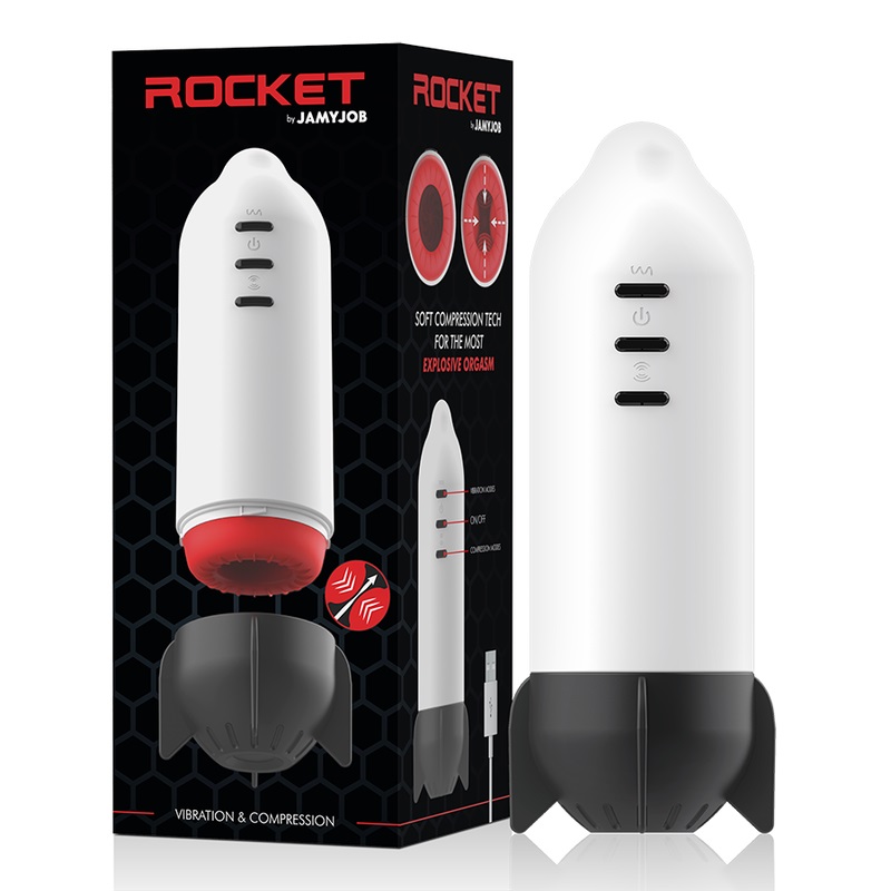 Four, three, two, one... the countdown is over and the Rocke... Jamyjob - Rocket Masturbator - White photo-9