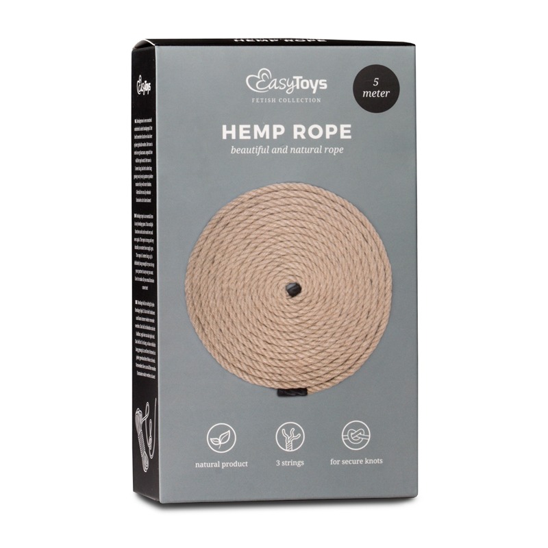 Up your bondage game with a quality bondage rope from the Ea... Easytoys - Bondage Rope 5m - Hemp photo-2