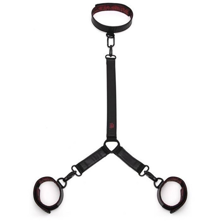 In celebration of a decade of erotic discovery and fulfillme... Fifty Shades of Grey - Sweet Anticipation Collar w Cuffs - Red photo-2