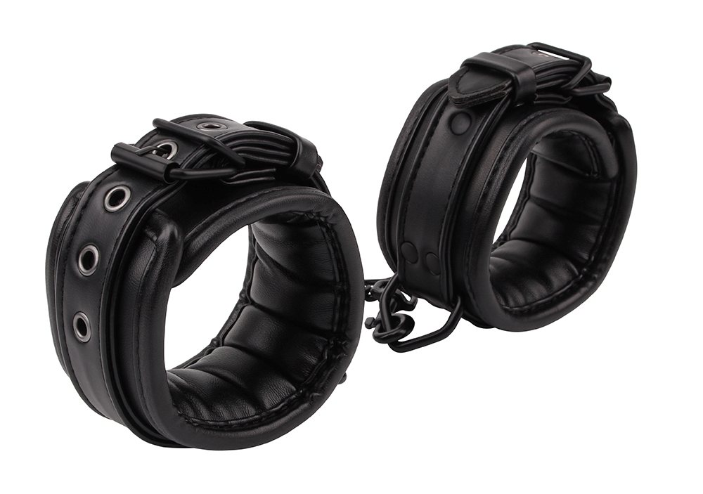 Fasten Your Lover, Fully Adjustable to Fit, Easy-to-use Meta... Chisa - Deluxe Ankle Restraint Cuffs - Black photo-3