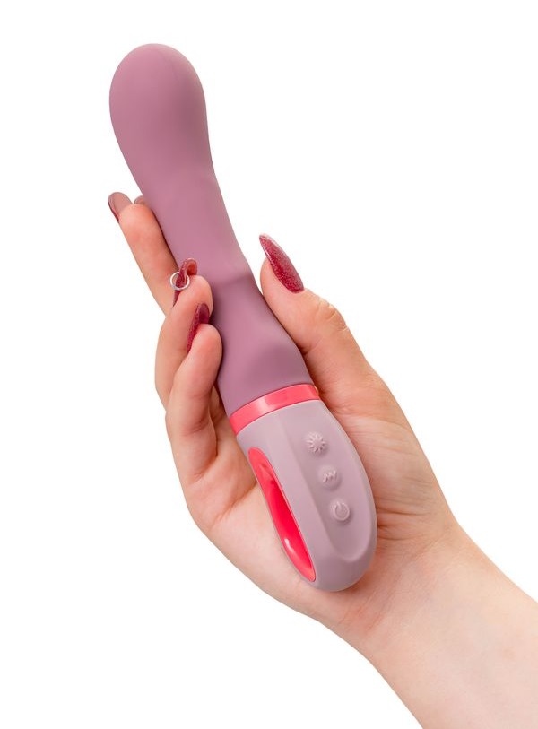Vibrator has a classic shape and compact size. The anatomica... Flovetta - Rose 19cm Vibrator - Dusty Rose photo-2