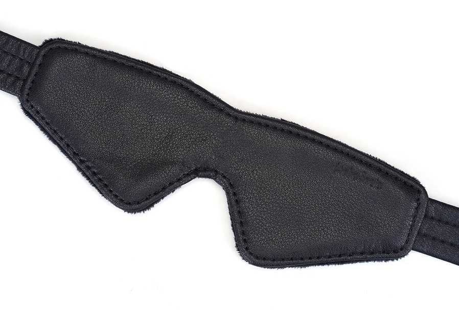 Eco-friendly material, composed of 50% recycled leather and ... Liebe Seele - Black Bond Leather Blindfold photo-3