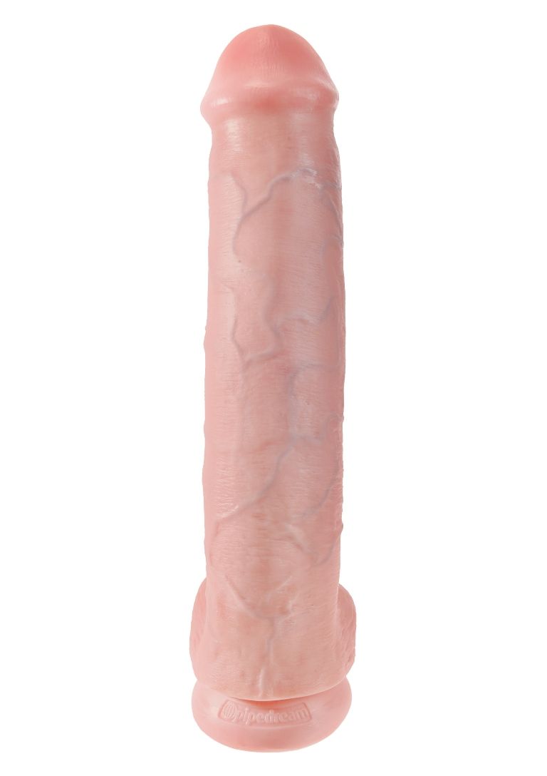 Do you want your first dildo to look and feel just like the ... King Cock - Cock 15" With Balls - Flesh photo-4
