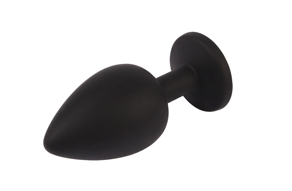 Anal Play and Training, Phthalates Free, Tapered Easy Entry ... Chisa - Booty Fantasy Gem Plug L - Black photo-3