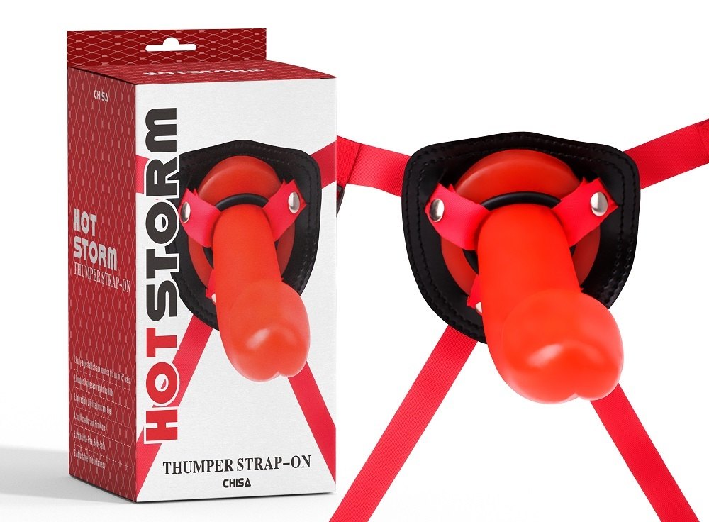 Fully Adjustable, Phthalates Free, Comfortable Fit
Material... Chisa - Thumper Strap-On - Red photo-5