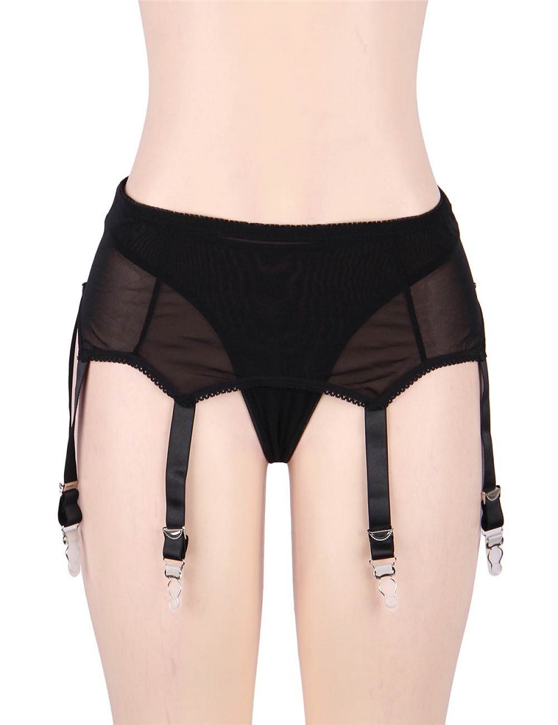 Sexy lace garter set with panties
Material  ... Ohyeah - Lace Garter Panty - Black - M photo-5