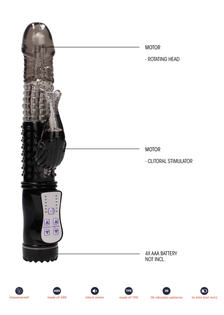 This Dolphin is the perfect vibrator for reaching every sens... GC - Rotating Vibro Dolphin - Black photo-7
