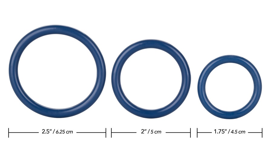 Take your intimate pleasure to new heights with the exotic T... CEN - Tri-Rings - Blue photo-8