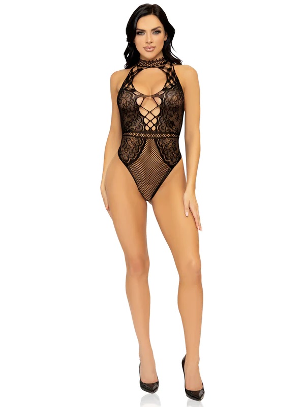 Make your night unforgettable in this hot lingerie bodysuit ... Leg Avenue - Bring The Heat Bodysuit - Black photo-5