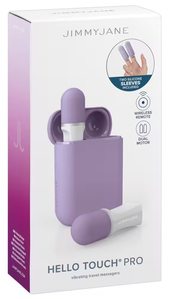The small vibrating travel massager Hello Touch Pro toy set ... JimmyJane - Hello Touch Pro Finger Vibrator - Purple photo-8