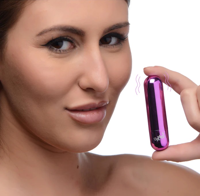 Small, powerful, and straightforward! This vibrating bullet ... Bang! - 10X Vibro Metallic Bullet - Purple photo-2