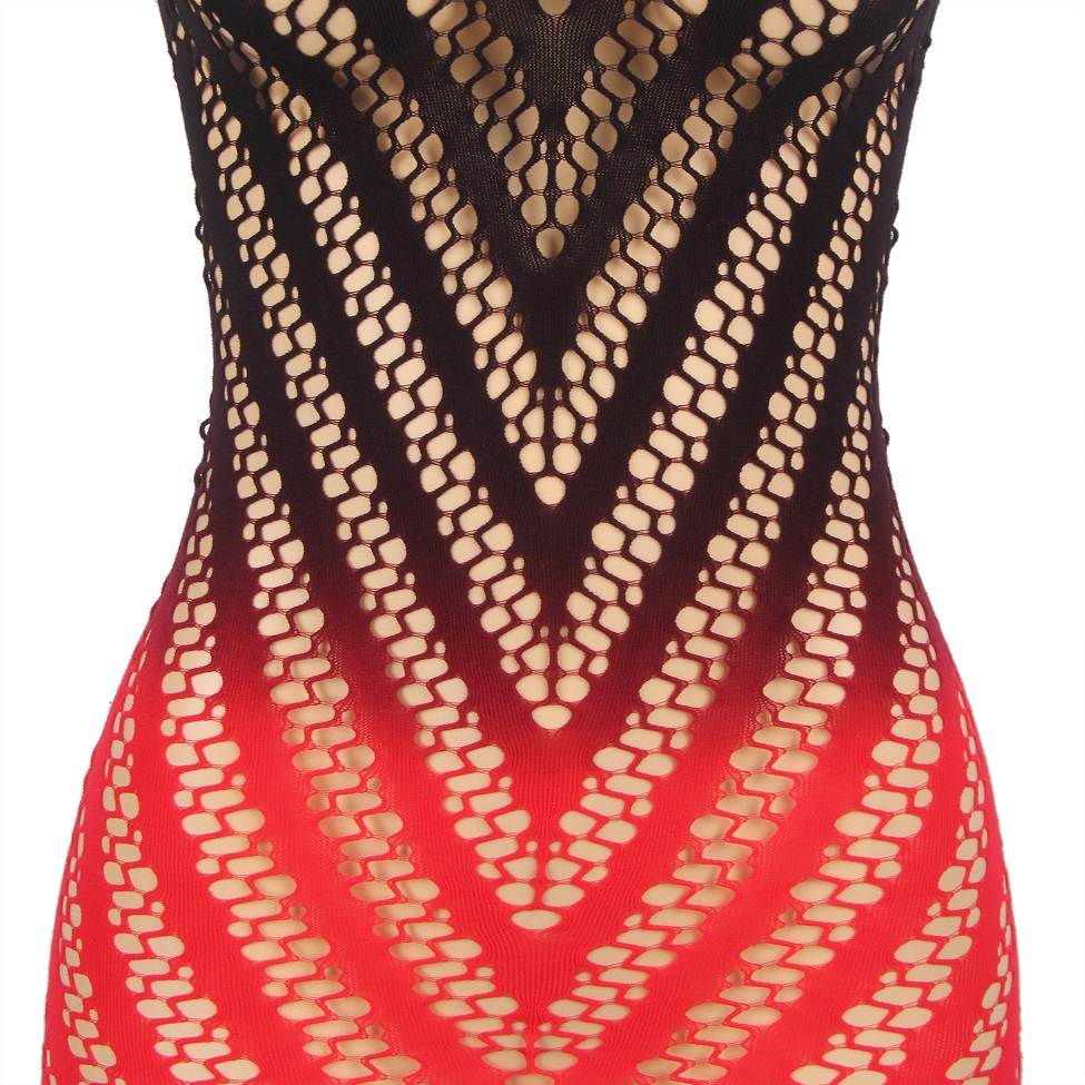 Black and red two-color gradient stretchy fishnet dress
Mat... Ohyeah - Gradient Dress - Black/Red - XL photo-8