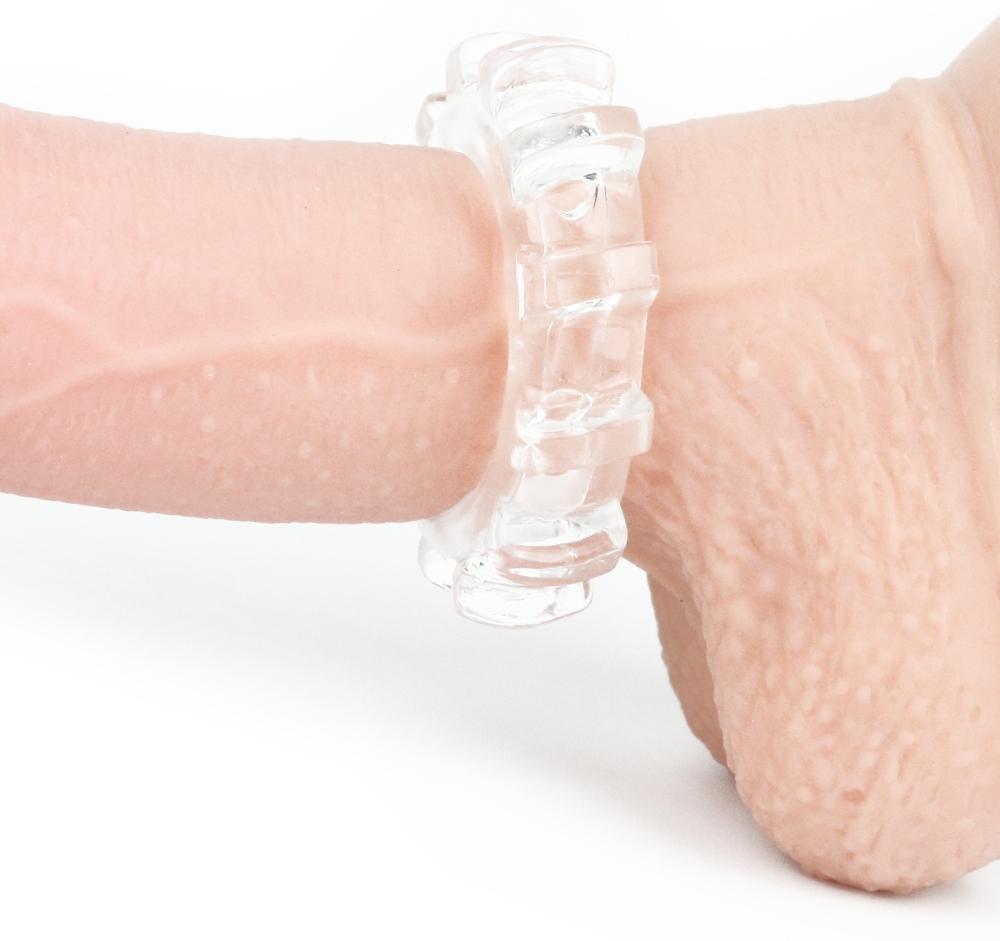 POWER PLUS cockring series will make his rod thicker for mor... Lovetoy - Power Plus Cockring 4.5cm - Clear photo-4