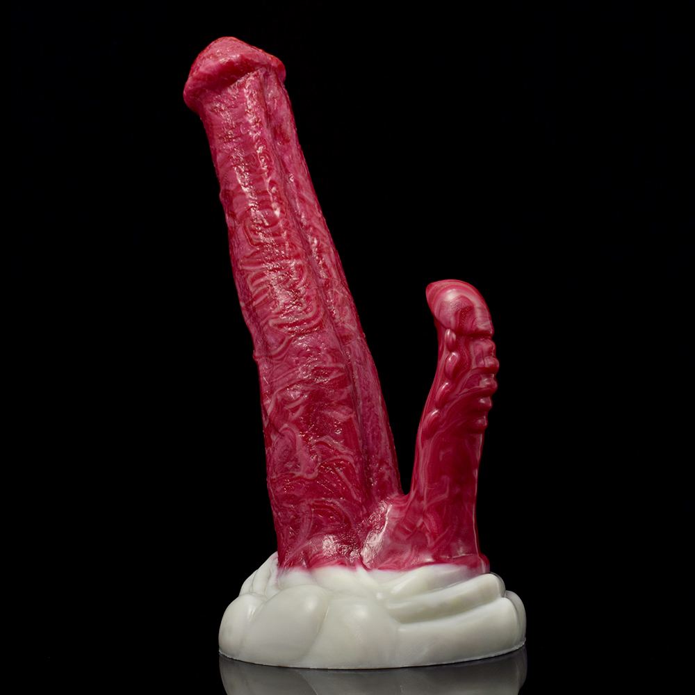 Silicone double head lesbian masturbator dildos, ... FAAK - Double Head Dildo - Hellfire photo-5