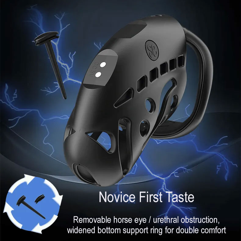 Experience triple electrostimulation with the Nautilus Estim... Sevanda - Nautilus E-stim Chastity Cage photo-2