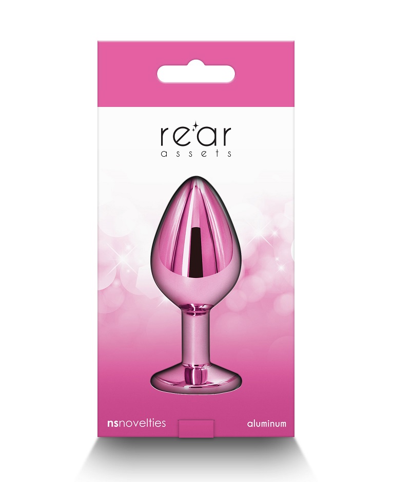 Elevate your anal play experience with NS Novelties' lig... NS Novelties - Rear Assets Anal Plug M - Pink photo-4
