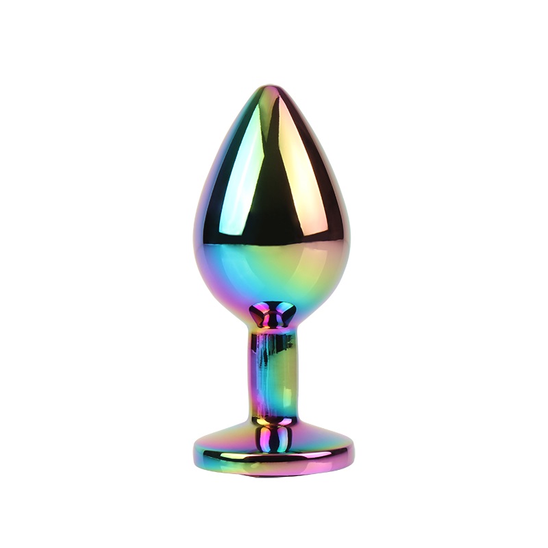 Metal plug for anal play and training
Tapered easy entry tip... Chisa - Gem Metal Plug M - Rainbow photo-2