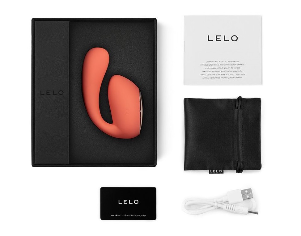 IDA Wave is an app-connected dual vibrator powered by two se... Lelo - Ida Wave APP Dual Vibrator - Coral Red photo-9