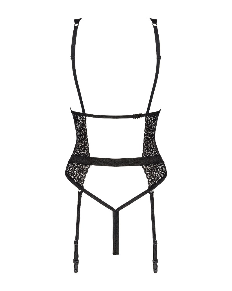 This black lace teddy from the Yaskana collection is a sensu... Obsessive - Yaskana Teddy - Black - XL/XXL photo-8