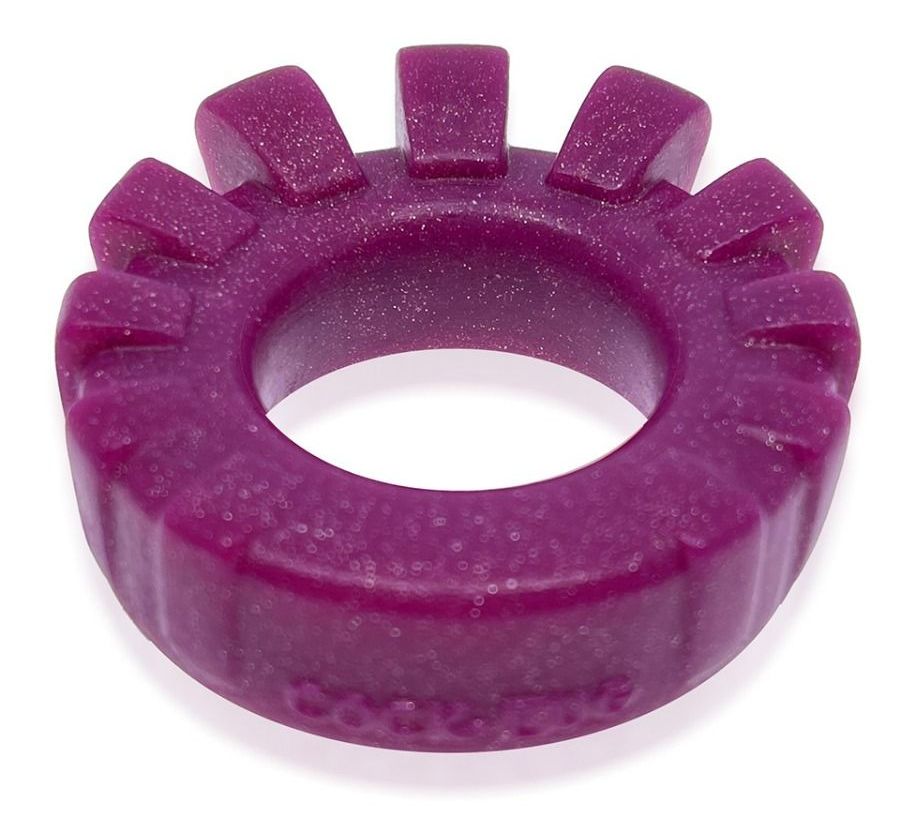 The rubbery nubs squiggle around as you JO or play…they are ... Oxballs - Cock Lug Lugged Cockring - Plum photo-2