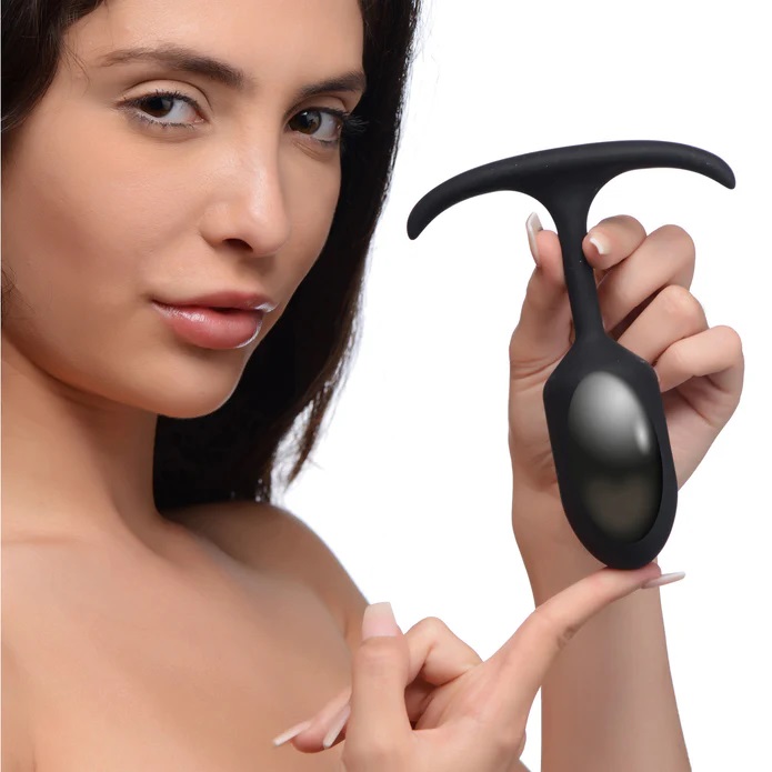 These comfortable weighted butt plugs hit hard and deep! Hea... Heavy Hitters - Weighted Anal Plug M - Black photo-2