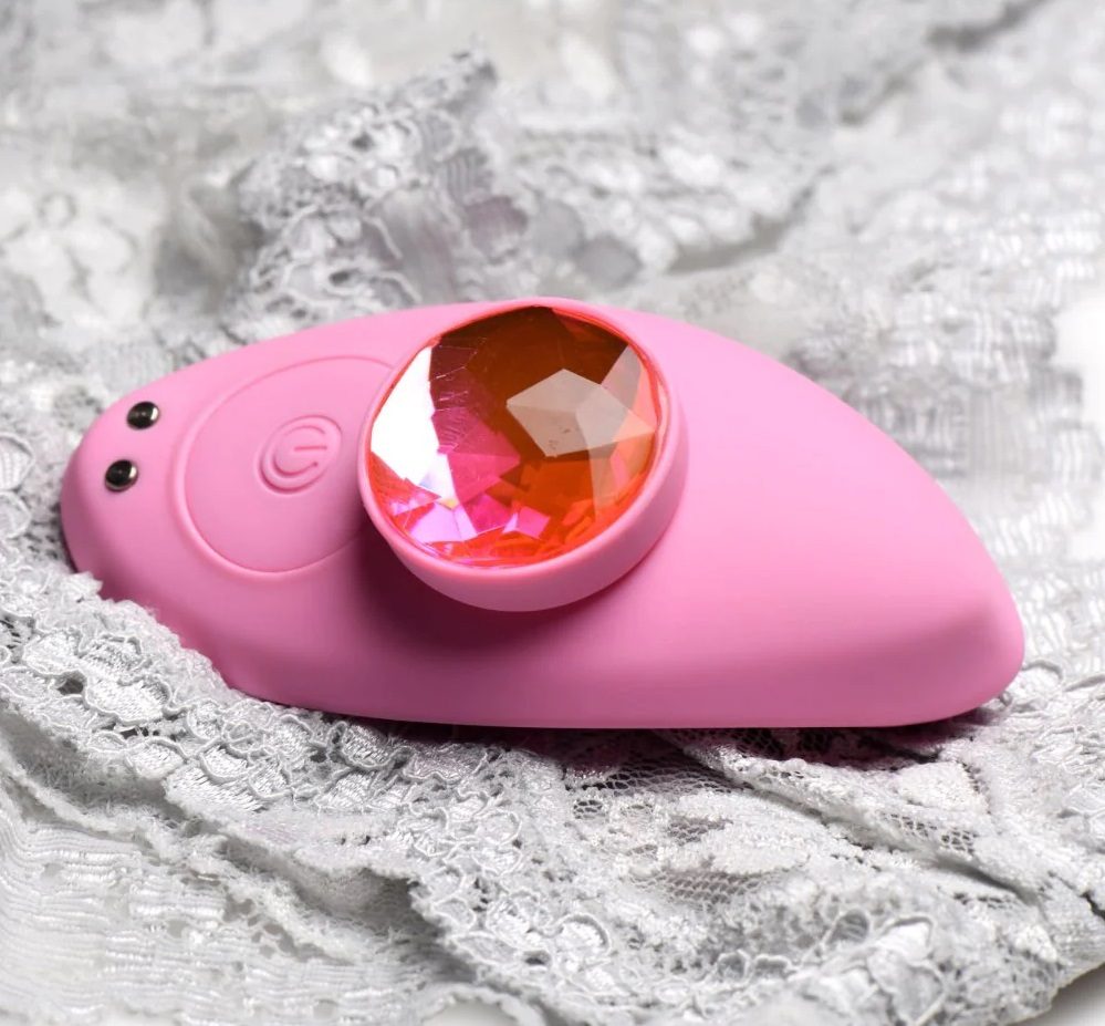 Get a toy with beauty and function! This Naughty Knickers Bl... Frisky - Panty Vibrator w Remote Control - Pink photo-4