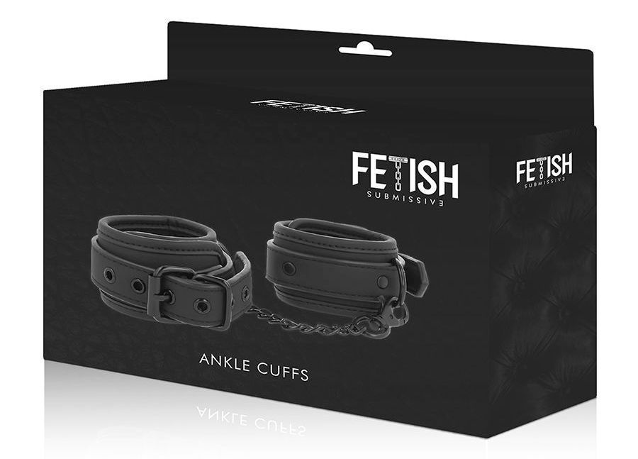 FETISH SUBMISIVE Presents the first vegan leather wives with... Fetish Submissive - Vegan Leather Ankle Cuffs - Black photo-9