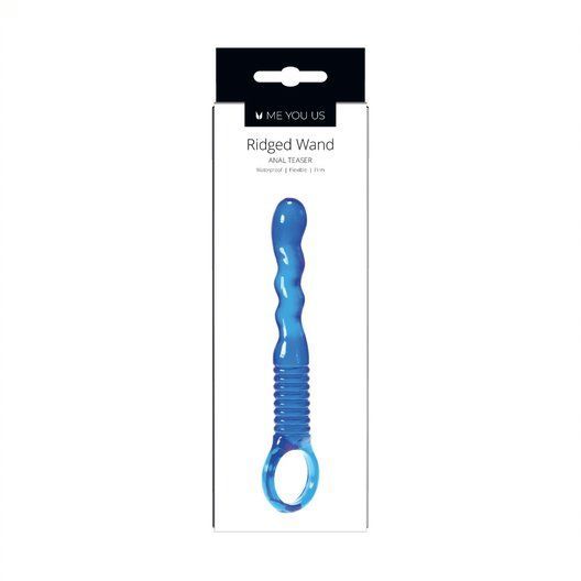 The Me You Us Ridged anal teaser has a unique zig zag design... Me You Us - Ridged Anal Wand - Blue photo-2