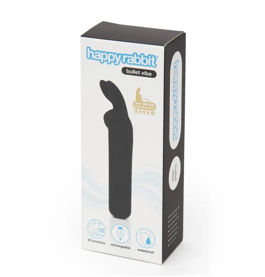 Small enough to slip in your pocket but strong enough to pro... Happy Rabbit - Ears Vibro Bullet - Black photo-5