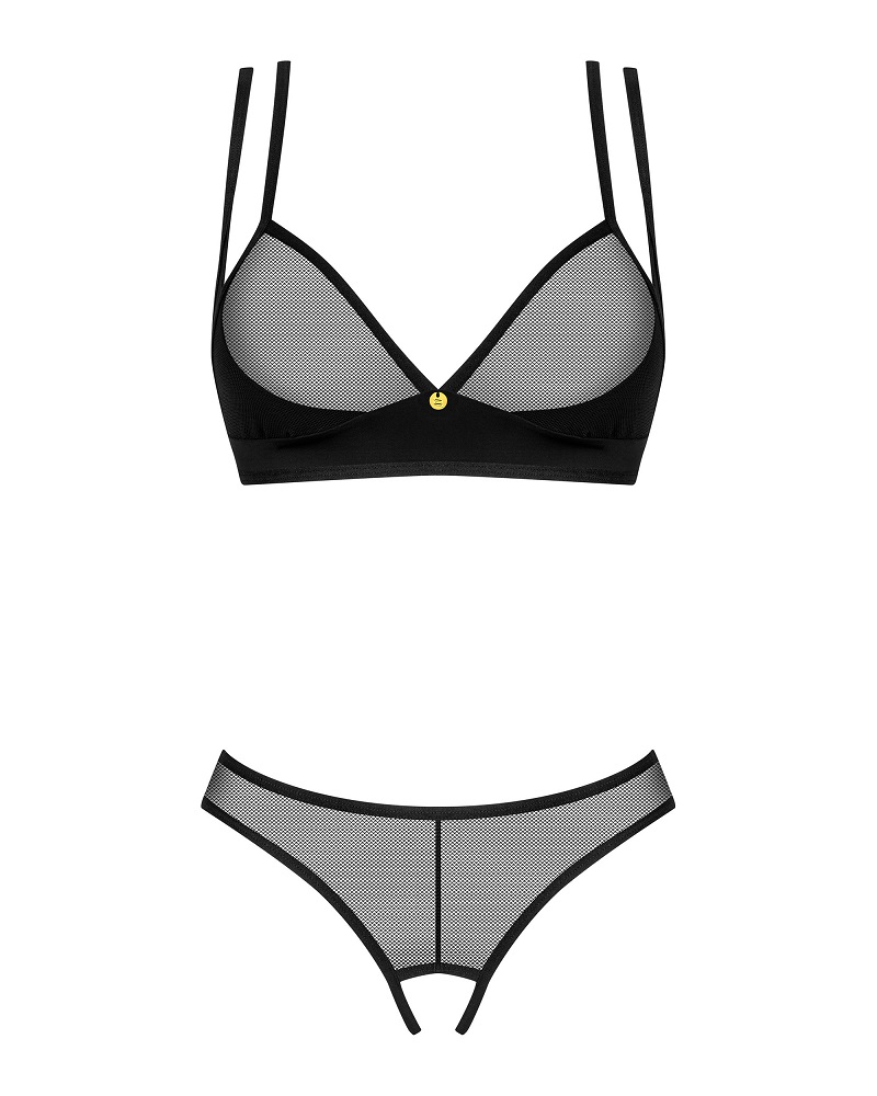 Bored with routine? Looking for unique lingerie for a specia... Obsessive - Nesari Crotchless Set - Black - XS/S photo-3